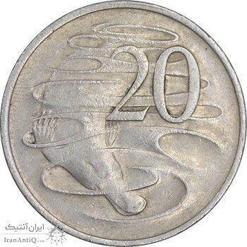 سکه 20 سنت 1973 الیزابت دوم - EF40 - استرالیا