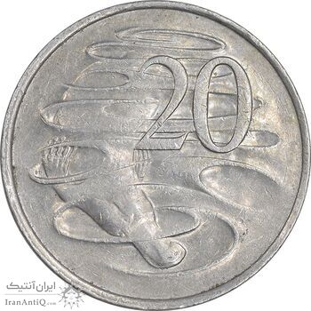 سکه 20 سنت 1981 الیزابت دوم - EF45 - استرالیا