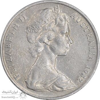 سکه 20 سنت 1982 الیزابت دوم - EF45 - استرالیا