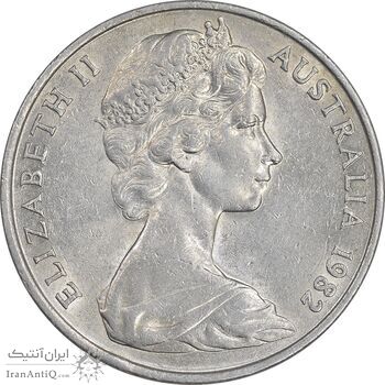 سکه 20 سنت 1982 الیزابت دوم - AU58 - استرالیا