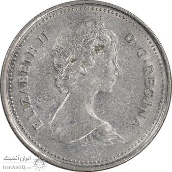 سکه 25 سنت 1984 الیزابت دوم - AU55 - کانادا