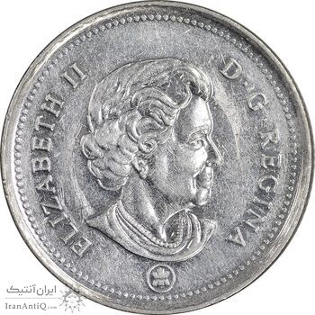 سکه 25 سنت 2013 الیزابت دوم - AU55 - کانادا