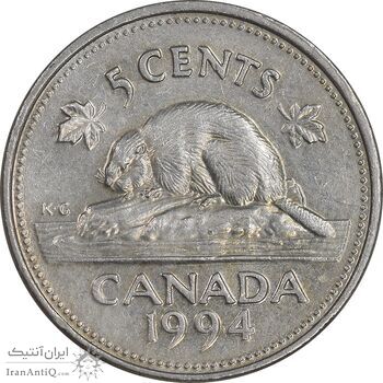 سکه 5 سنت 1994 الیزابت دوم - EF45 - کانادا