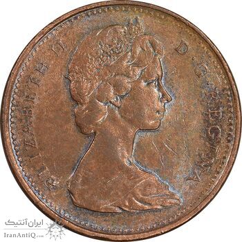 سکه 1 سنت 1969 الیزابت دوم - AU55 - کانادا