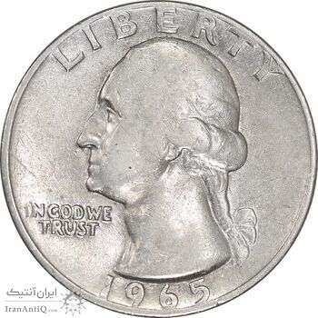 سکه کوارتر دلار 1965 واشنگتن - VF35 - آمریکا