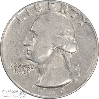 سکه کوارتر دلار 1965 واشنگتن - VF35 - آمریکا