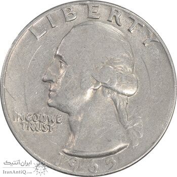 سکه کوارتر دلار 1965 واشنگتن - VF35 - آمریکا