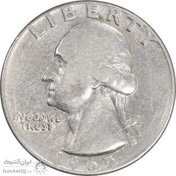 سکه کوارتر دلار 1965 واشنگتن - VF35 - آمریکا