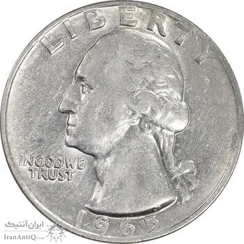 سکه کوارتر دلار 1965 واشنگتن - EF40 - آمریکا