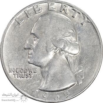 سکه کوارتر دلار 1965 واشنگتن - AU50 - آمریکا