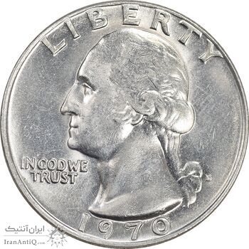 سکه کوارتر دلار 1970D واشنگتن - MS61 - آمریکا