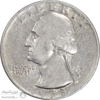 سکه کوارتر دلار 1973 واشنگتن - EF40 - آمریکا