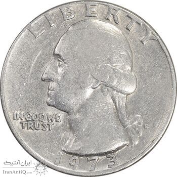 سکه کوارتر دلار 1973D واشنگتن - VF35 - آمریکا