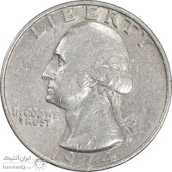 سکه کوارتر دلار 1974 واشنگتن - EF40 - آمریکا