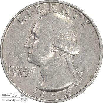 سکه کوارتر دلار 1974 واشنگتن - EF40 - آمریکا