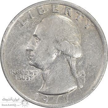 سکه کوارتر دلار 1977 واشنگتن - AU50 - آمریکا