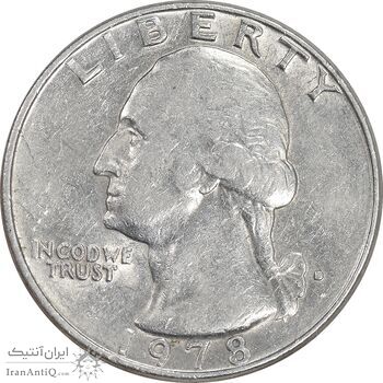 سکه کوارتر دلار 1978D واشنگتن - AU55 - آمریکا