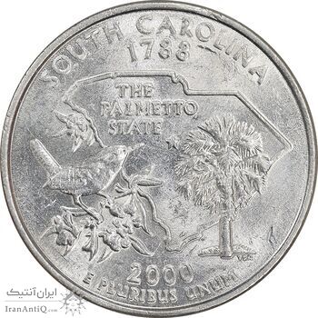 سکه کوارتر دلار 2000P ایالتی - کارولینای جنوبی - MS61 - آمریکا