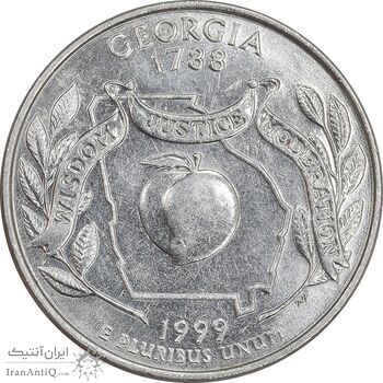 سکه کوارتر دلار 1999D ایالتی - جورجیا - MS61 - آمریکا