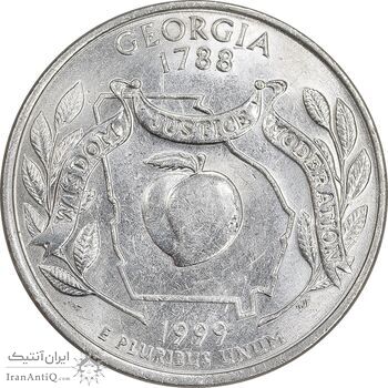 سکه کوارتر دلار 1999D ایالتی - جورجیا - MS61 - آمریکا