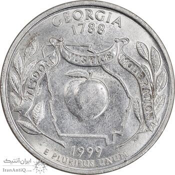 سکه کوارتر دلار 1999D ایالتی - جورجیا - MS61 - آمریکا