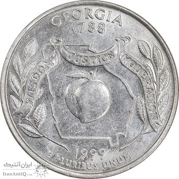 سکه کوارتر دلار 1999D ایالتی - جورجیا - AU58 - آمریکا