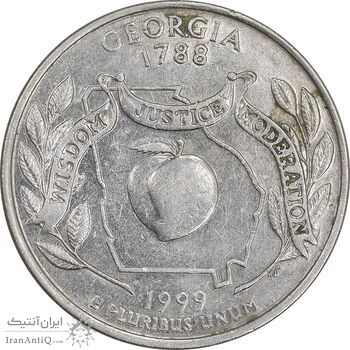 سکه کوارتر دلار 1999D ایالتی - جورجیا - AU50 - آمریکا