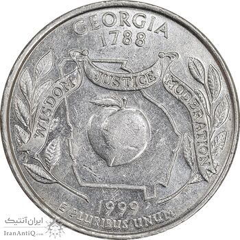 سکه کوارتر دلار 1999P ایالتی - جورجیا - AU55 - آمریکا