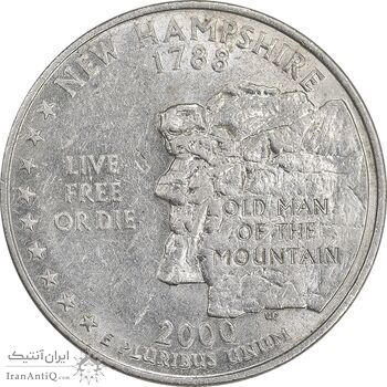 سکه کوارتر دلار 2000D ایالتی - نیوهمشایر - AU55 - آمریکا