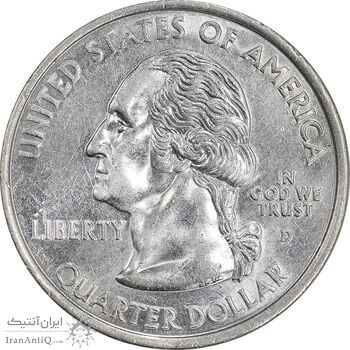 سکه کوارتر دلار 2001D ایالتی - کارولینای شمالی - AU58 - آمریکا