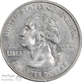 سکه کوارتر دلار 2001D ایالتی - رود آیلند - AU58 - آمریکا