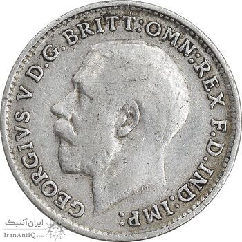 سکه 3 پنس 1920 جرج پنجم - EF40 - انگلستان