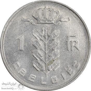 سکه 1 فرانک 1970 بودئون یکم - نوشته هلندی - AU50 - بلژیک