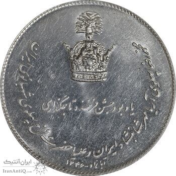 مدال نقره جشن تاجگذاری 1346 - MS62 - محمد رضا شاه