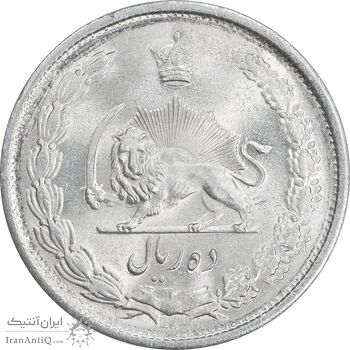 سکه 10 ریال 1323 - MS63 - محمد رضا شاه