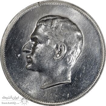 مدال نقره بیست و پنجمین سال سلطنت 1344 - UNC - محمدرضا شاه