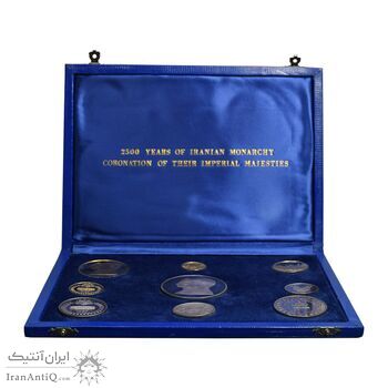 مدال های طلا و نقره سری جشنهای 2500 ساله شاهنشاهی - PF64 - محمد رضا شاه