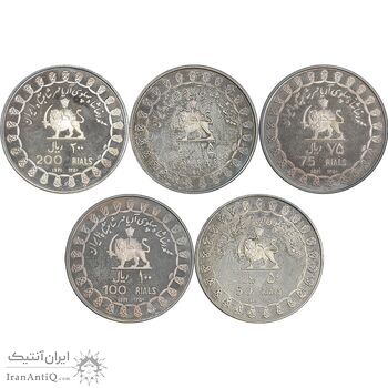 مدال های طلا و نقره سری جشنهای 2500 ساله شاهنشاهی - PF64 - محمد رضا شاه