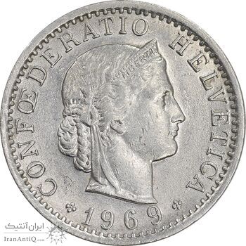 سکه 20 راپن 1969 دولت فدرال - MS61 - سوئیس