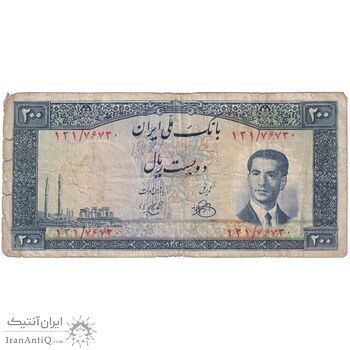 اسکناس 200 ریال 1330 - تک - F12 - محمد رضا شاه