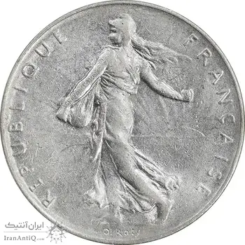 سکه 1 فرانک 1960 جمهوری پنجم - AU50 - فرانسه