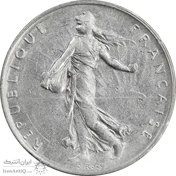 سکه 1 فرانک 1960 جمهوری پنجم - AU55 - فرانسه