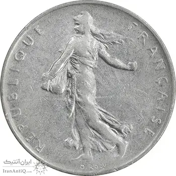 سکه 1 فرانک 1960 جمهوری پنجم - EF45 - فرانسه