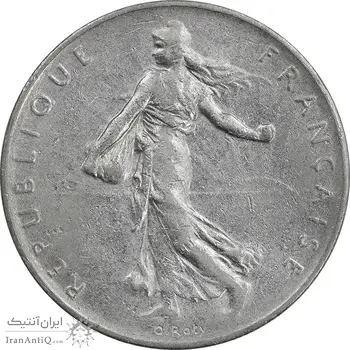 سکه 1 فرانک 1960 جمهوری پنجم - EF45 - فرانسه