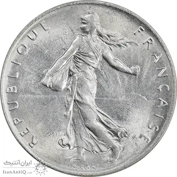 سکه 1 فرانک 1968 جمهوری پنجم - MS61 - فرانسه