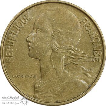 سکه 10 سانتیم 1965 جمهوری کنونی - ماریان - AU50 - فرانسه