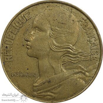سکه 20 سانتیم 1989 جمهوری کنونی - ماریان - EF45 - فرانسه