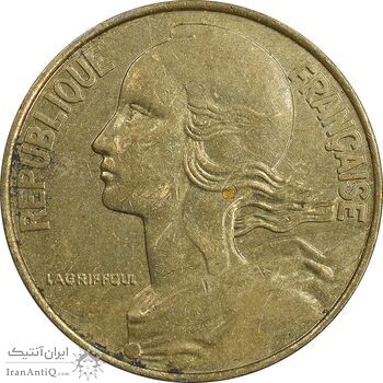 سکه 20 سانتیم 1988 جمهوری کنونی - ماریان - EF45 - فرانسه