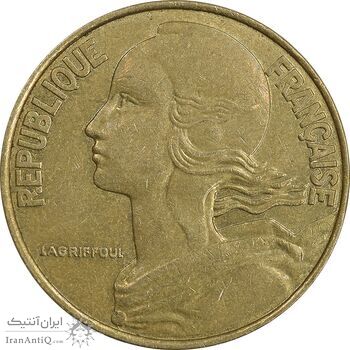سکه 20 سانتیم 1988 جمهوری کنونی - ماریان - EF45 - فرانسه