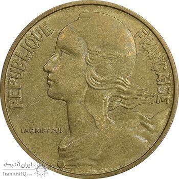 سکه 20 سانتیم 1968 جمهوری کنونی - ماریان - AU50 - فرانسه